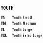 Youth Xsmall Size Chart