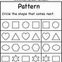 Shape Pattern Worksheet For Kindergarten