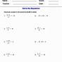Equations Worksheets With Answers