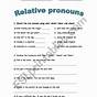 Relative Pronouns Worksheet Pdf