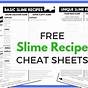 Printable Slime Recipes For Kids