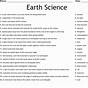 Earth Science Worksheet