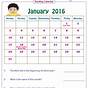 Free Printable Calendar Worksheets For Kindergarten