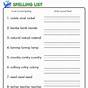 Free Printable Blank Spelling Worksheets