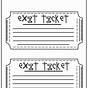 Printable Editable Exit Ticket Template