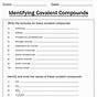 Compounds Worksheet Answers