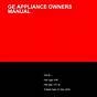 Ge Appliance Manuals Online
