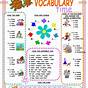 Vocabulary Activities Worksheet