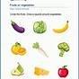 Fruit Worksheet For Grade 1
