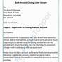 Sample Letter For Bank Account Closing