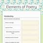 Elements Of Poetry Worksheet Pdf
