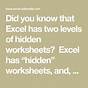 Excel Hidden Worksheets