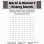 Women's History Month Word Search Printable