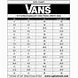 Vans Shoe Size Chart Mens To Womens
