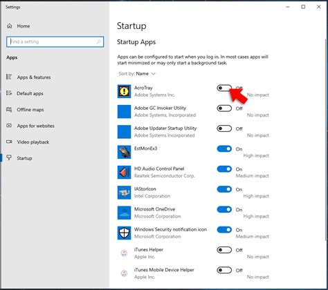 Startup Program di Windows 10
