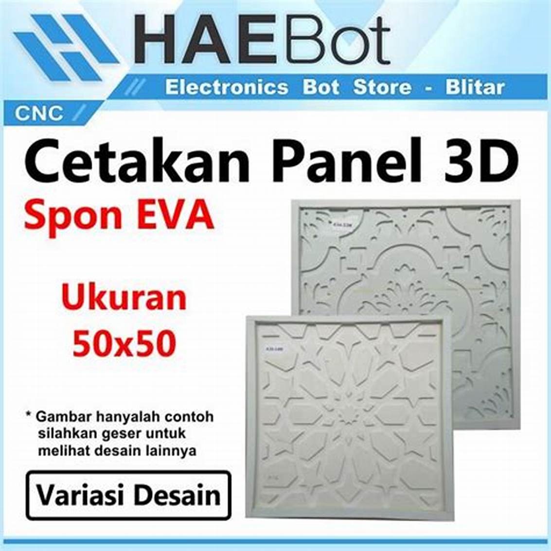 Cetakan Ornamen Dinding Motif Geometris