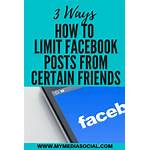 Limit Exposure to Specific Friends or Pages on Facebook