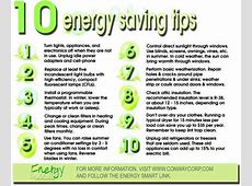 energy conservation tips
