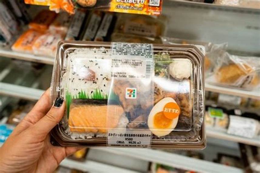 Fresh food counters in Konbini Jepang
