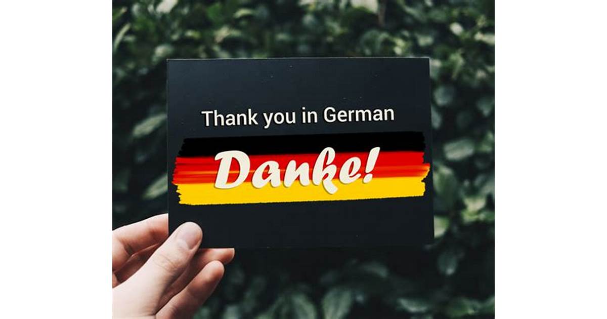 Thank You dalam Bahasa Jerman