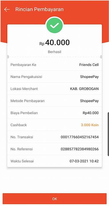 Bukti Pembayaran Shopee Indonesia
