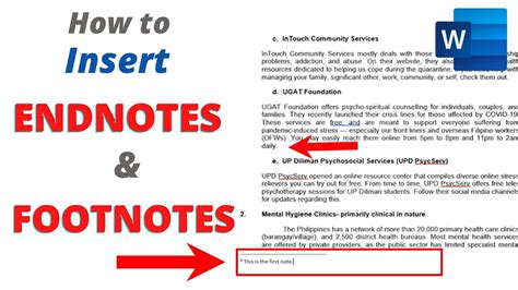 Endnotes, How to Insert Endnotes in MS Word, How to add endnotes in Word, Word How to add footnotes