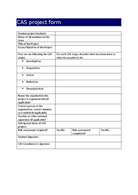CAS project form 2024-26 - CAS project form Student project leader(s ...