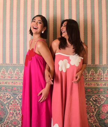 Beige and Black Amara Patchwork Linen Dress for Women | Why So Blue ...