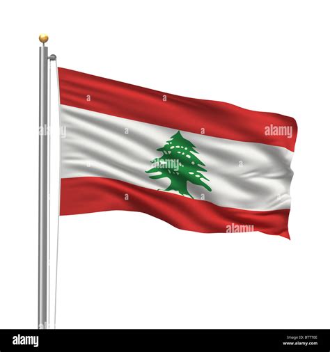 Lebanon flag waving Cut Out Stock Images & Pictures - Alamy