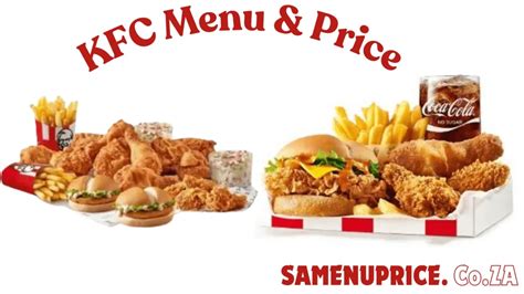 KFC Menu Prices 2026 South Africa - KFC For Sharing