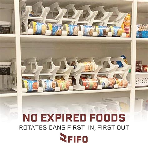 Organizechic FIFO Can Tracker 2-Pack - 2-Tier Rotating Food Can ...