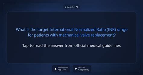 What is the target International Normalized Ratio (INR) range for ...