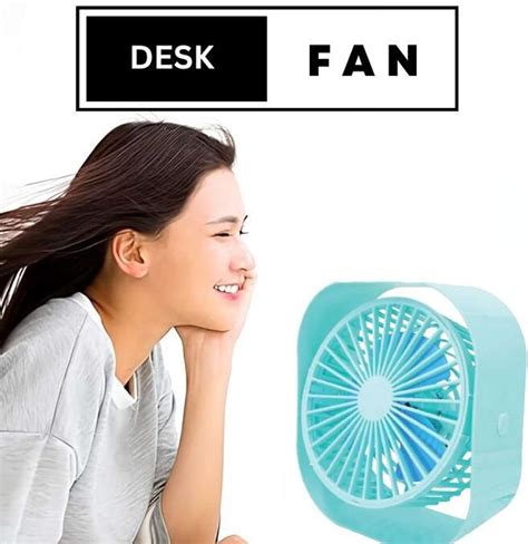 SACRO Desk Fan (Portable Table Fan) with USB Rechargeable Fan For Home ...