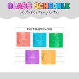 Editable Class Schedule Template by Teaching.LittleLeaders | TPT