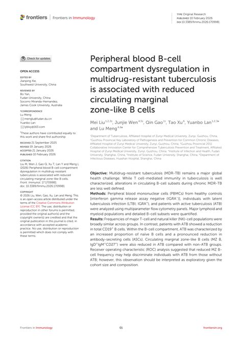 (PDF) Peripheral blood B-cell compartment dysregulation in multidrug ...