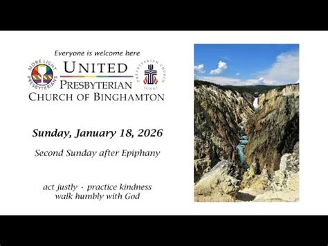 UPC’s worship service, 1/18/2026, The United Presbyterian Church of ...