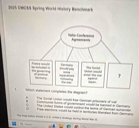 Solved: 2025 CMCSS Spring World History Benchmark 1. Which statement ...