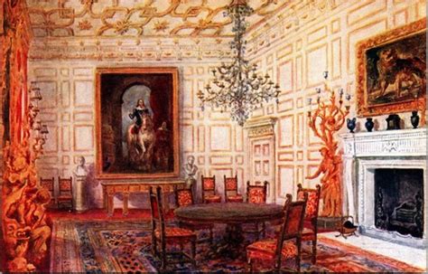 Postcard ENG Warwick Castle Great Dining Room from Quatremain | eBay