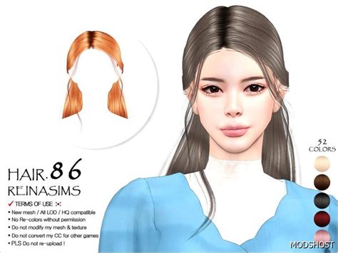 Reina Sims4 – Reina – 86 Hair. Sims 4 Mod - ModsHost