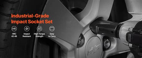 VEVOR Impact Socket Set 1/2 Inches 26 Piece Deep Sockets, 6-Point ...