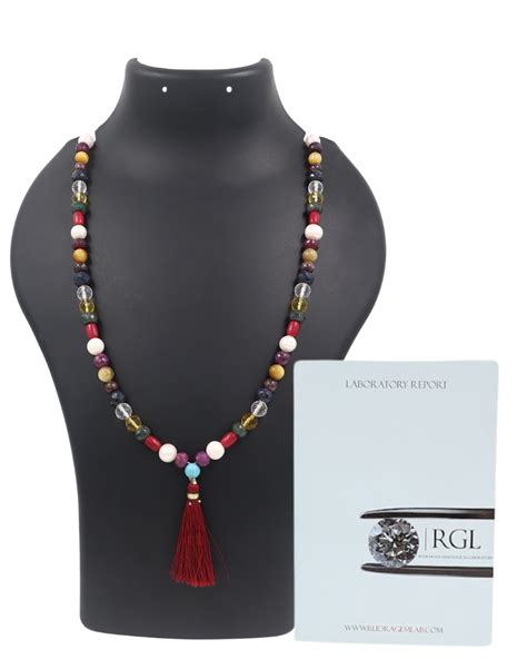 ShivaRatna Navratna Mala 108 + 1 Beads- Lab Certified- (ELITE BEADS)