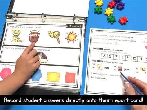 Kindergarten Report Card and Assessment - EDITABLE - Standards based ...