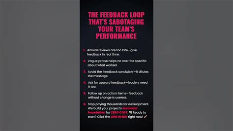 The Feedback Loop That’s Sabotaging Your Team’s Performance #ad (Verify ...