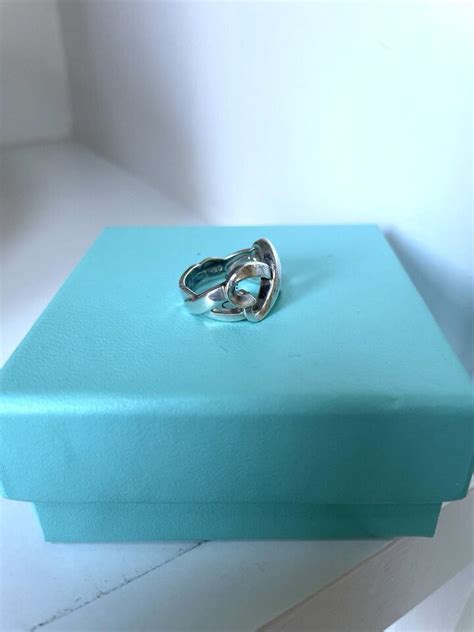 Tiffany Co Sterling Silver Paloma Picasso Double Loving Heart Ring