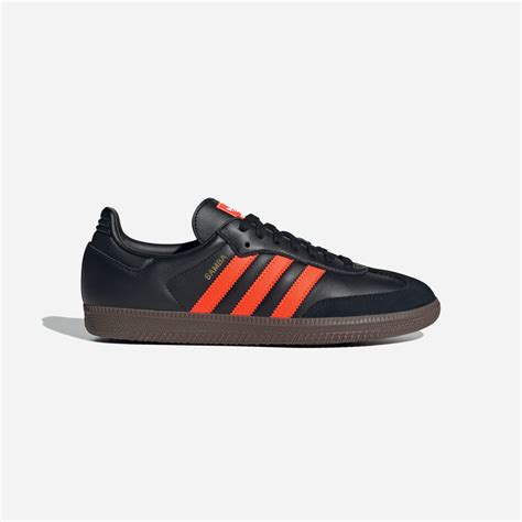 Adidas Samba OG Shoes Core Black Impact Orange Gum – Unmatched Kicks