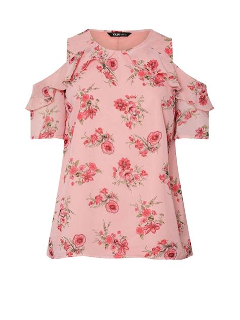 Buy Yours Curve Light Pink Lined Frill Blouse from Next India