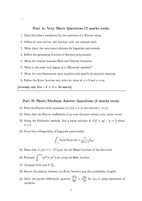 C9: Sample Questions on Fourier Series and Differential Equations - Studocu