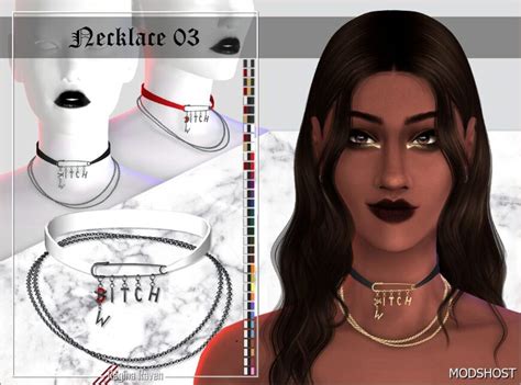 R Raven Necklace Sims 4 Accessory Mod - ModsHost