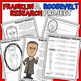 Franklin D. Roosevelt (FDR) Biography Research + Timeline | Coloring ...