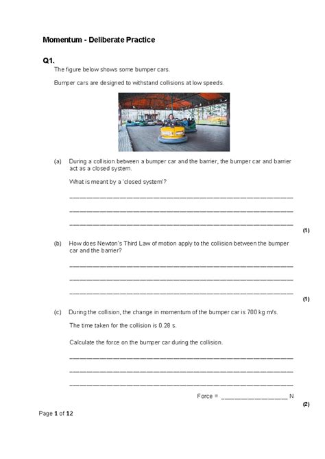 Momentum PPQs Q1-Q7 - Practice Questions and Solutions - Studocu